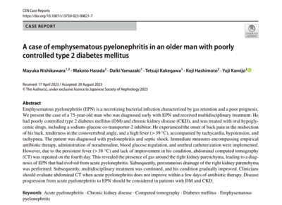 A case of emphysematous pyelonephritis in an older man with poorly.pngのサムネール画像